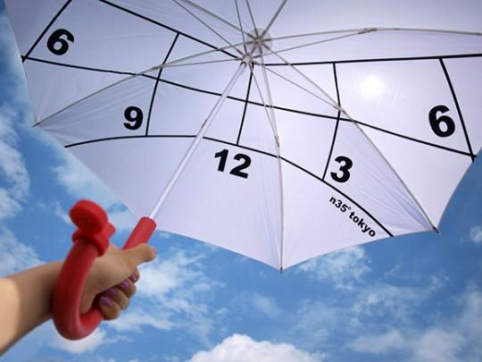 Planetary Parasol tells time direction 540x405 Un parasol pour vous donner lheure