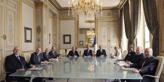 Arnaud Montebourg a déposé, le 17 mai, une demande de récusation contre six des onze membres du Conseil, réunis ici le 20 mai 2010.