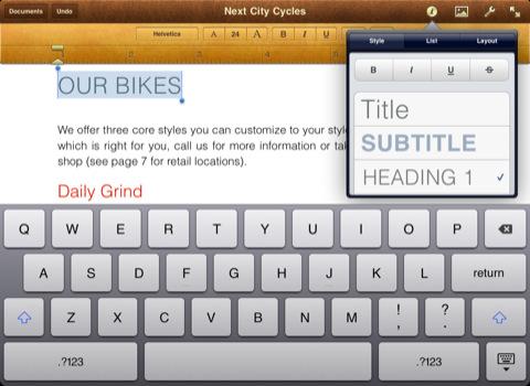[iTunes] iWork Disponible sur iPhone et iPod Touch