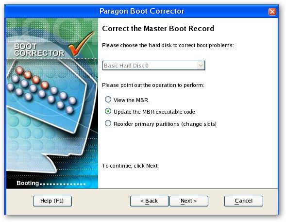 #318 Paragon Hard Disk Manager : Corriger le MBR.