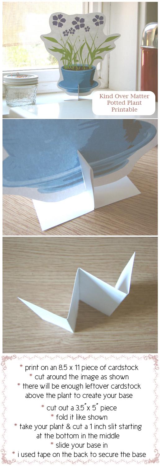 Kind Over Matter Potted Plant Printable