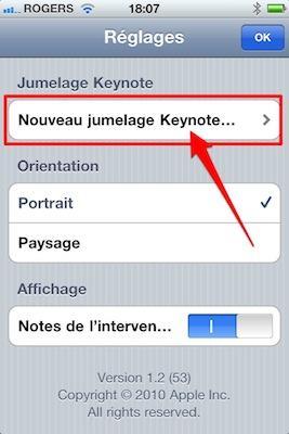 iphone keynote1 Comment utiliser un iPhone pour contrôler une présentation Keynote diffusée depuis un iPad