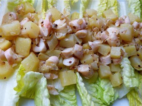 Salade de poulpe, coriandre et citrons confits