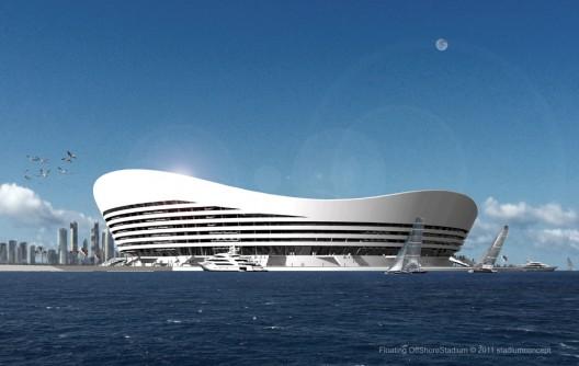 Un stade offshore flottant par Stadiumconcept