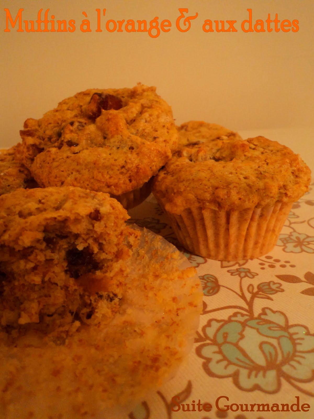 Muffins à l'orange et aux dattes Muffins à l'orange et aux dattes