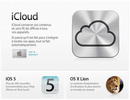iOS 5, iCloud et Mac OS X Lion débarquent sur le site Apple