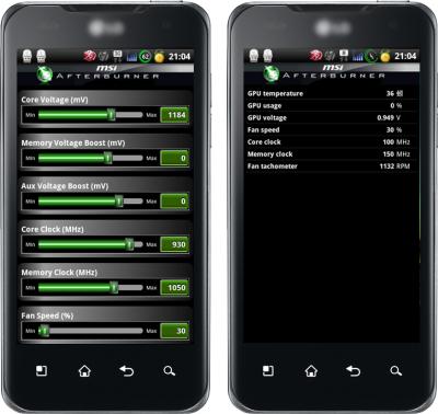 msi afterburner MSI overclocke sur Android