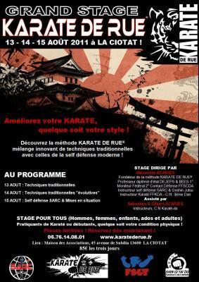 grand.stage Buzz : Grand stage « Découverte du Karaté de Rue » à la Ciotat