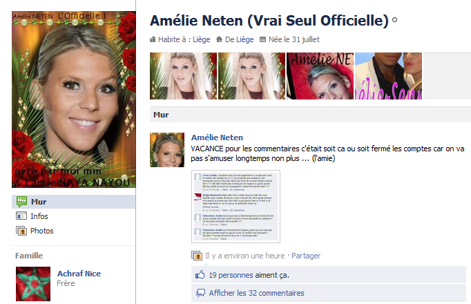 Amélie  de Secret Story, ferme les commentaires sur ses comptes Facebook