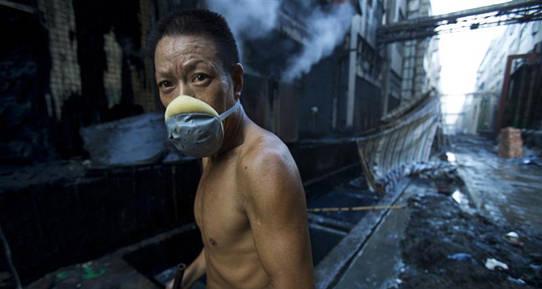 Jeans-Homme - Pollution en Asie