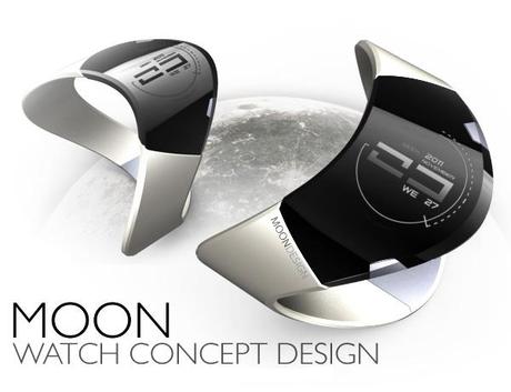 moon concept MoonWatch : un concept de montre LED ondulée