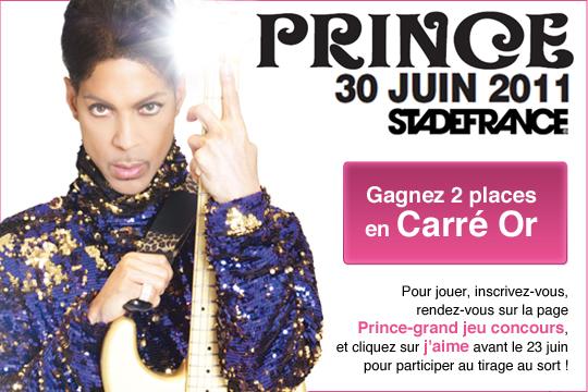Gagnez deux places en Carré Or pour le concert de Prince !