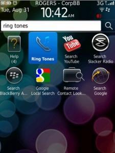 universal search blackberry Spotlight, Google Search et Universal Search