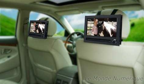 Un lecteur DVD et deux écrans 9 pouces pour partir en vacances