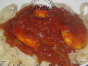 Tagliatelles crevettes sauce tomate