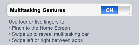 Pas de gestures multi-touch pour les iPad 1 sous iOS 5 ?