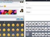 clavier natif intègre emoticons
