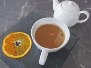 jus d'orange chaud et épicé