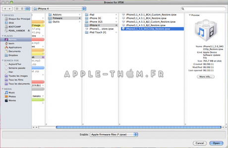 TUTO Mac : Jailbreak iOS 5 B1 de Façon Tethered Grace à Redsnow 0.9.8b1