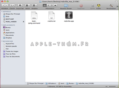 TUTO Mac : Jailbreak iOS 5 B1 de Façon Tethered Grace à Redsnow 0.9.8b1