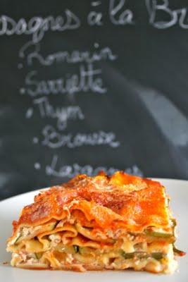 LASAGNES AUX COURGETTES ET A LA BROUSSE