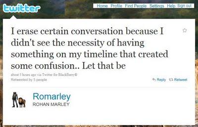 Rohan Marley trés trés confus, change ses propos ...