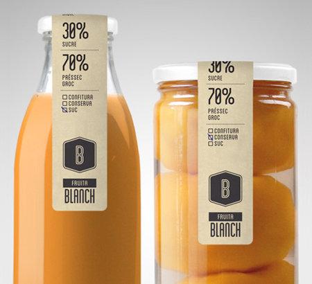 Fruita Blanch, un packaging simple, élégant, et mettant le produit qu’il abrite en valeur