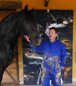 Napoléon le cheval et artiste peintre