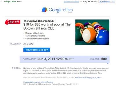 Google Offers a lancé ses 2 premiers deals