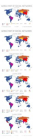 carte reseaux sociaux 129x540 La carte des réseaux sociaux dans le monde en juin 2011
