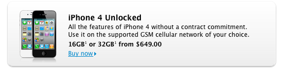 [Bon Plan] Achetez votre iPhone 4 débloqué, à partir de 450 € via les US...