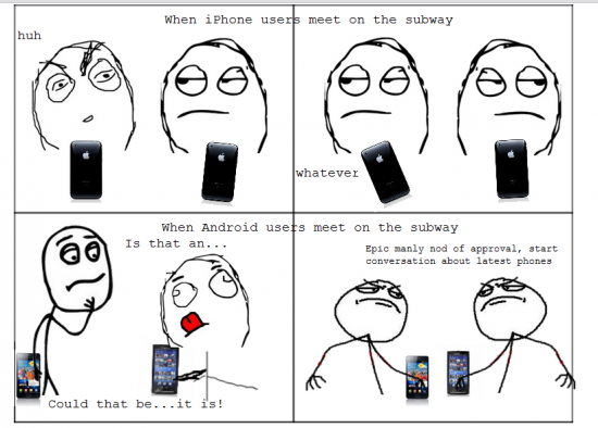 iphone android Utilisateurs Android, utilisateurs iPhone, même combat ?