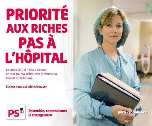 Le PS fait sa com sur le dos des riches…