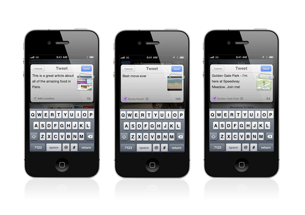Innovations iOS 5: Gros plan sur Twitter en natif, sur iPhone/iPad...