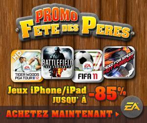 Promotion sur de nombreux jeux Electronic Arts pour iPad / iPhone