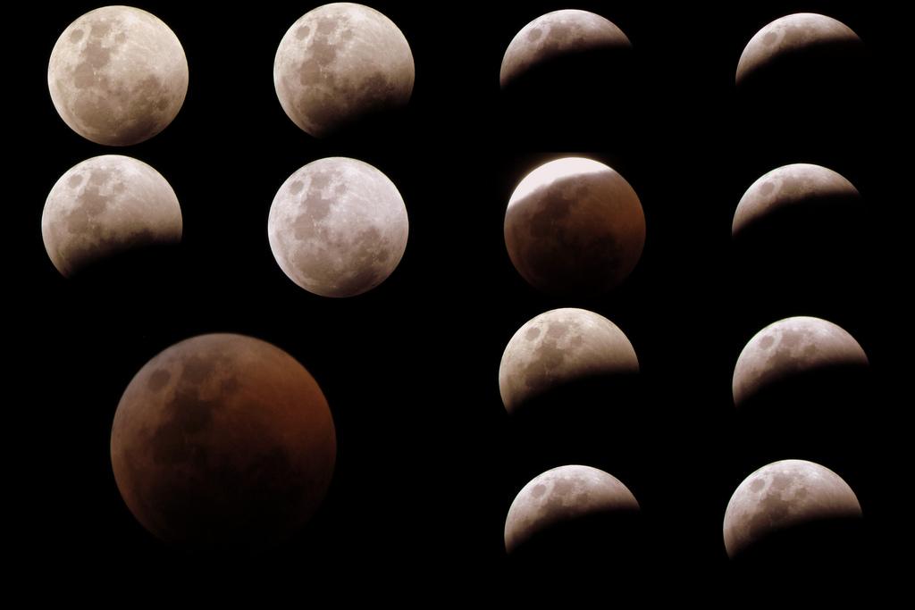 Montage de l'éclipse de la Lune