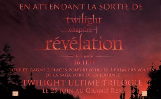 Venez gagner deux places pour Twilight Ultime Trilogie
