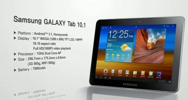 samsung galaxy tab 600x319 Samsung lance sa vidéo de promotion autour de la Galaxy Tab 10.1