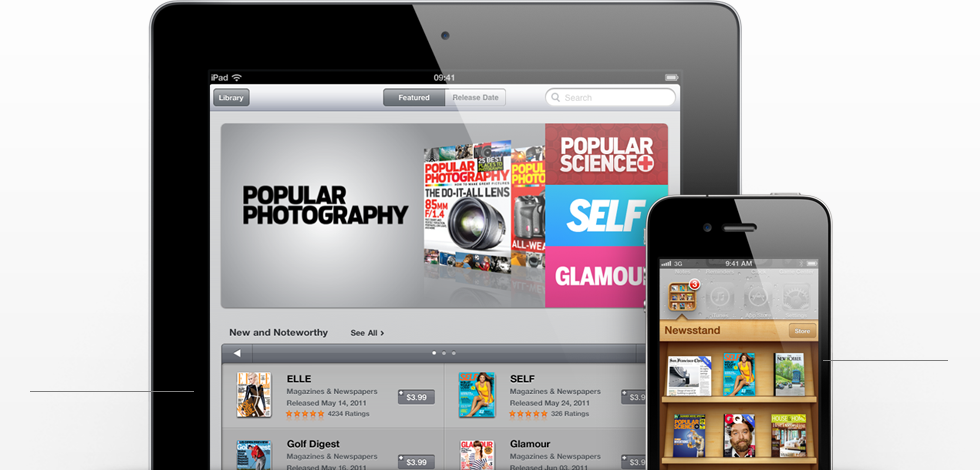 Innovations iOS 5: Gros plan sur Kiosque, sur iPhone/iPad...