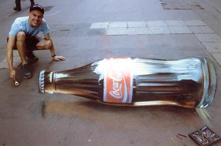 Coke peinture de la rue 3D