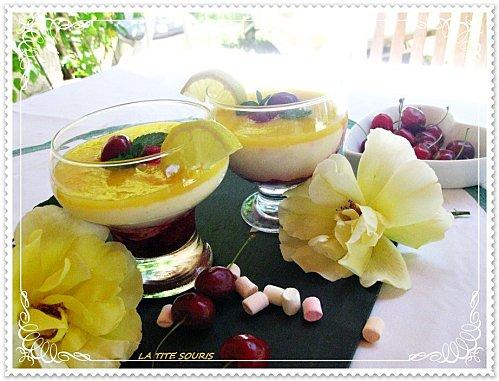 panacotta fruits rouges et lemond curd