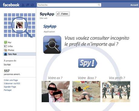 SpyApp application facebook
