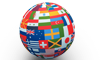 Flag globe 100x60