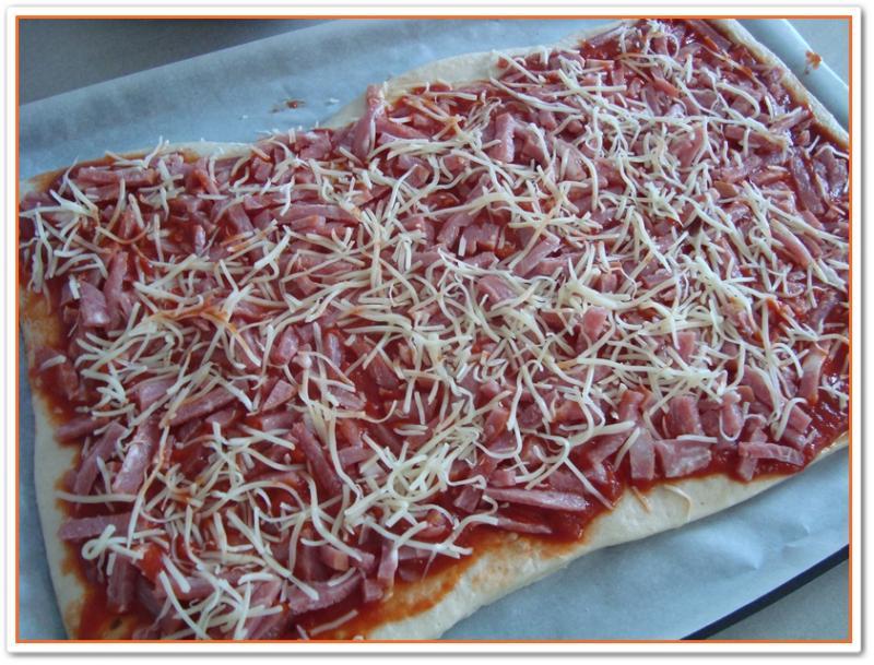 Pizza chèvre frais courgettes