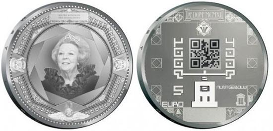 dutch coins qr code Des pièces de monnaie équipées de QR Code