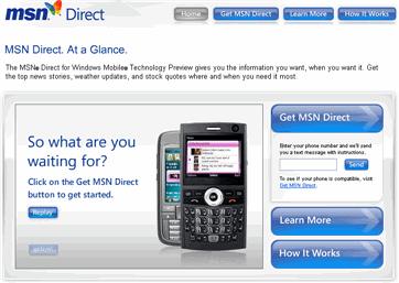 Msn Direct RSS et widget sur Windows Mobile