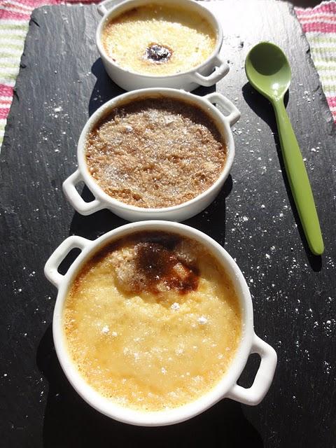 Trio de crèmes brulées : carambar, citron et traditionnelle