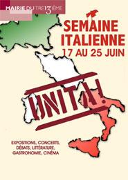 La semaine italienne dans le 13 ème fête les 150 ans de l’unité italienne: ateliers, tables rondes, concerts..