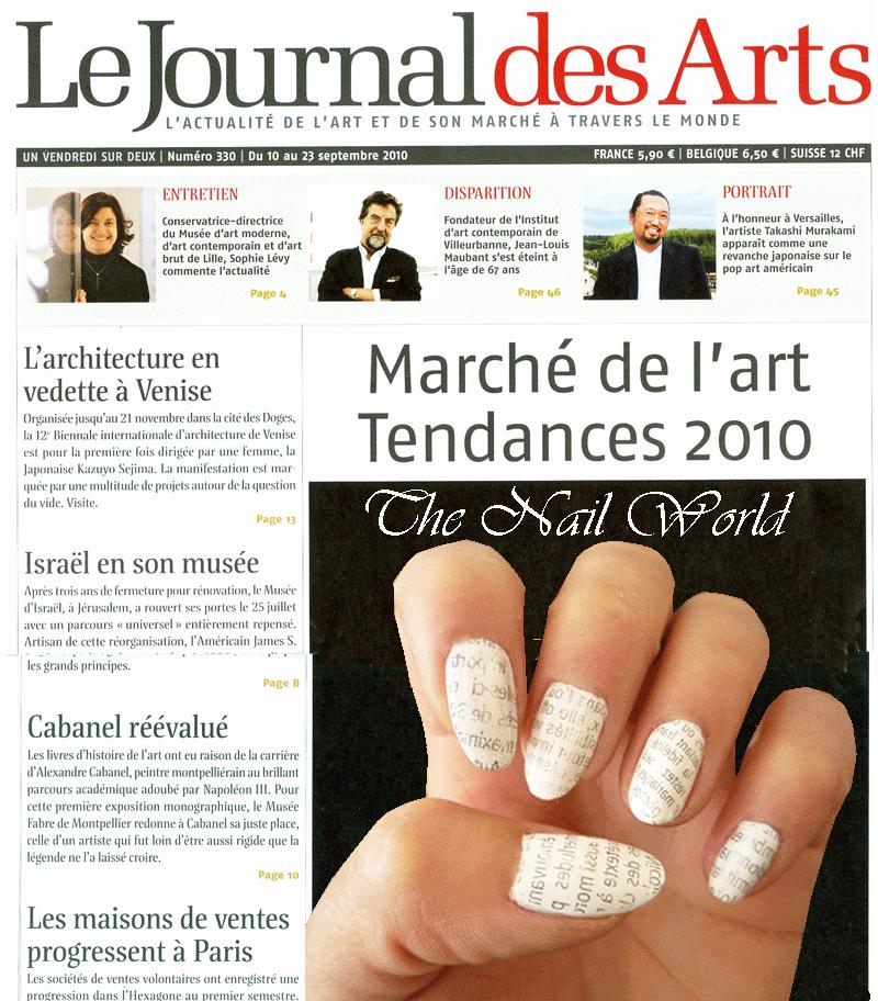 News paper nail art