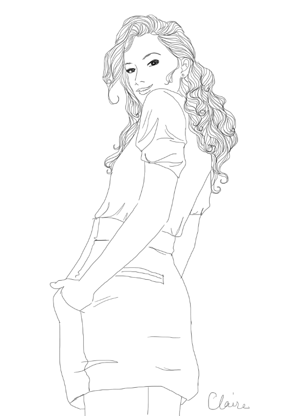 Coloriage girly